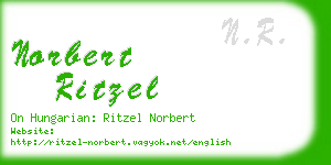 norbert ritzel business card